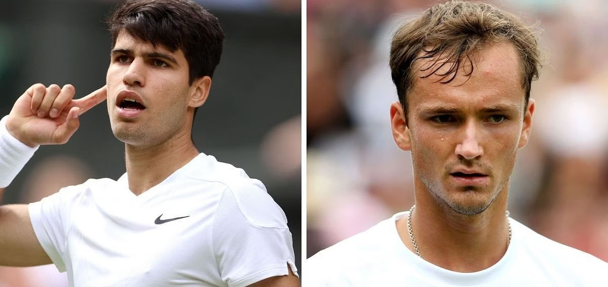 Carlos Alcaraz dismantles Daniil Medvedev to reach 2nd Wimbledon final in a row